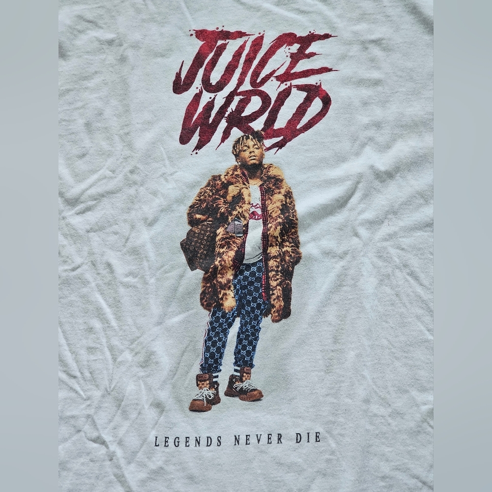 Juice Wrld 999 Club LEGENDS NEVER DIE Fashion T Tee Shirt Size XL
